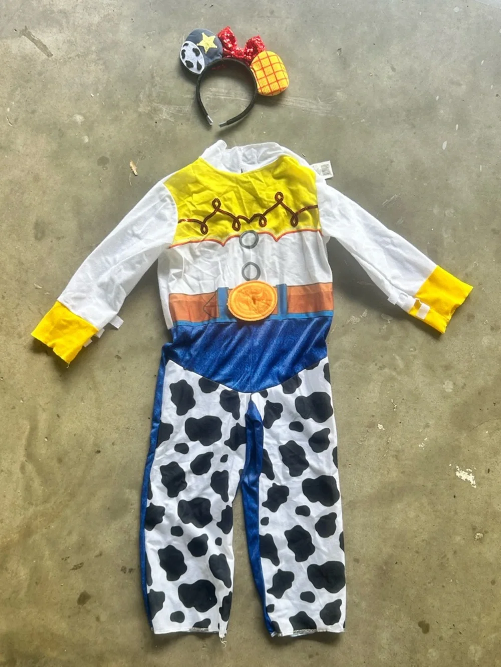 Toy Story Disney Jessie Cowgirl Costume with Jessie Mouse Ears | Size Small 4-6X